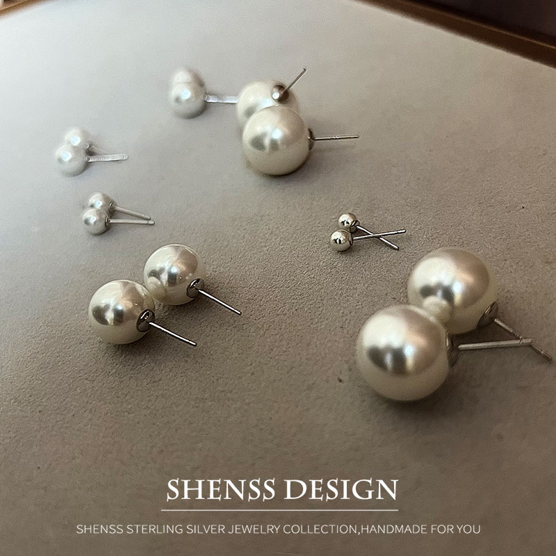 Pearl Earring Stud - Imitation Pearl Stud wedding Earrings 4mm-16mm