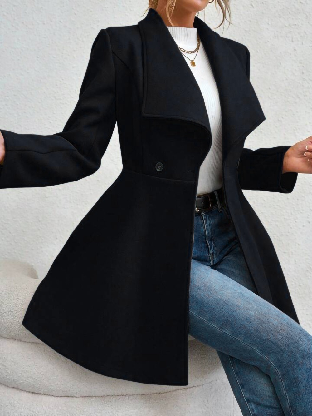 Autumn Winter Fashionable Notc - đánh giá và giá Tailored Coat Wool