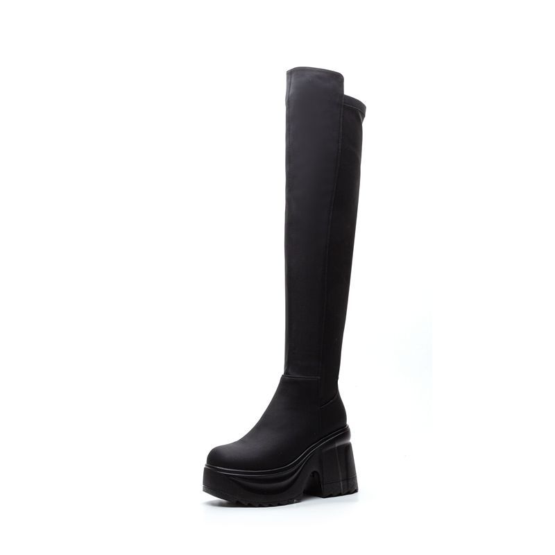 Womens Knee High Thick Sole Wi - đánh giá và giá Women Formal Wear Black