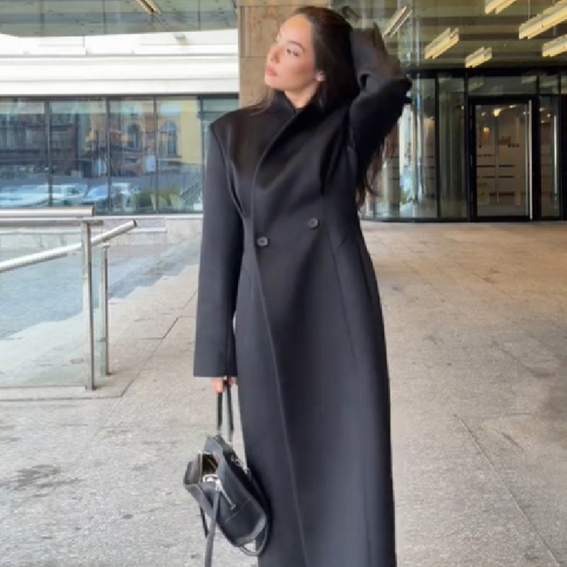 Women Stand Collar Double Brea - đánh giá và giá Tailored Coat Wool