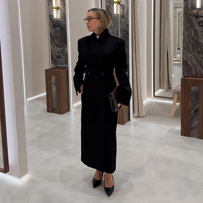Women Stand Collar Double Brea - đánh giá và giá Tailored Coat Wool