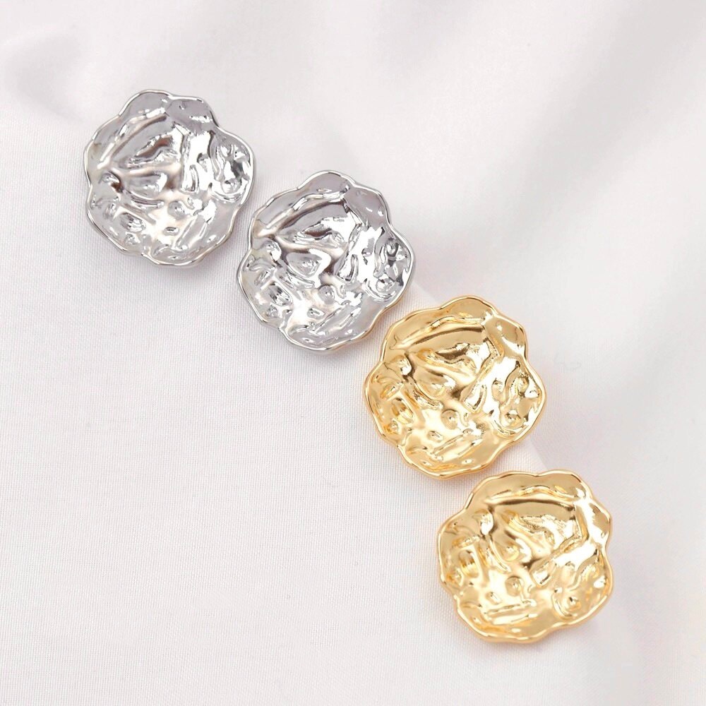 2pcs 18K Gold-Plated Pleated F - đánh giá và giá Pearl Earring Stud