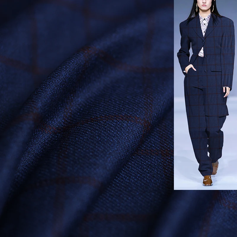 Redraspberry Blue Plaid Worste - đánh giá và giá Tailored Coat Wool