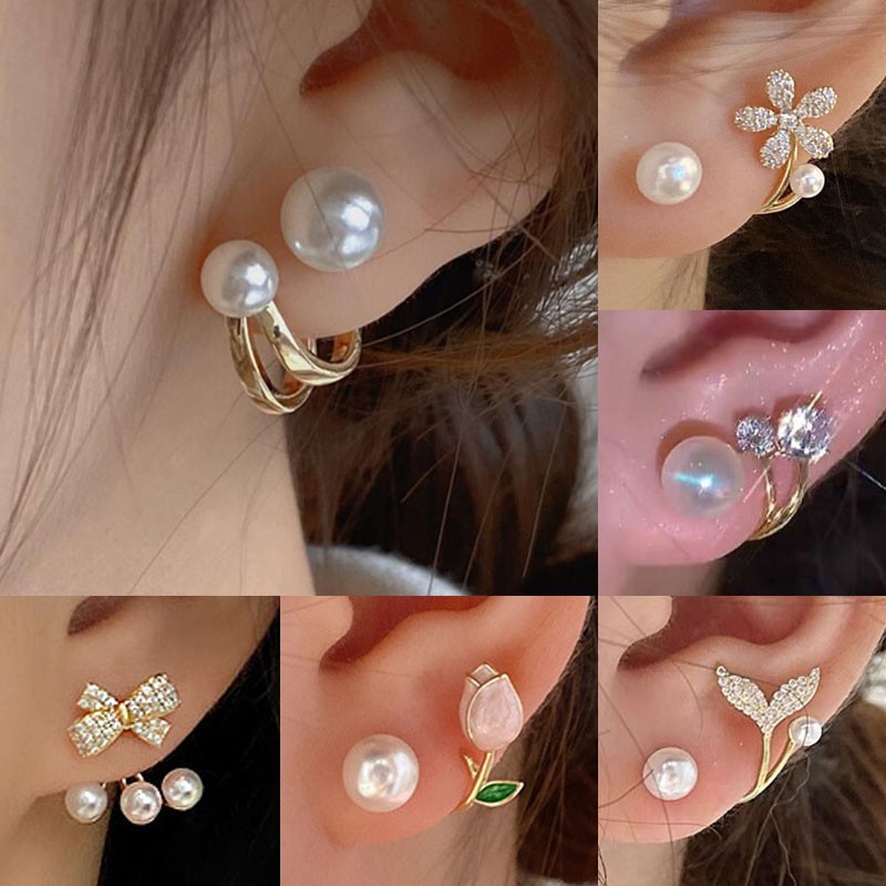 925 Silver Needle Korean Fashi - đánh giá và giá Pearl Earring Stud