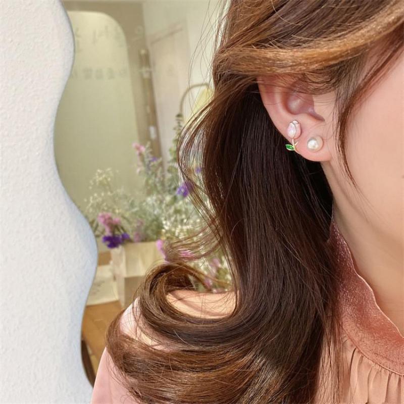 925 Silver Needle Korean Fashi - đánh giá và giá Pearl Earring Stud
