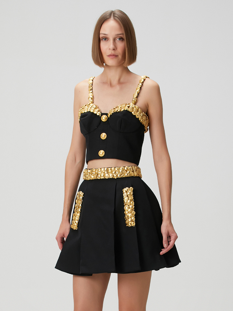 VC Black Two Piece Set Dress w - đánh giá và giá Women Formal Wear Black