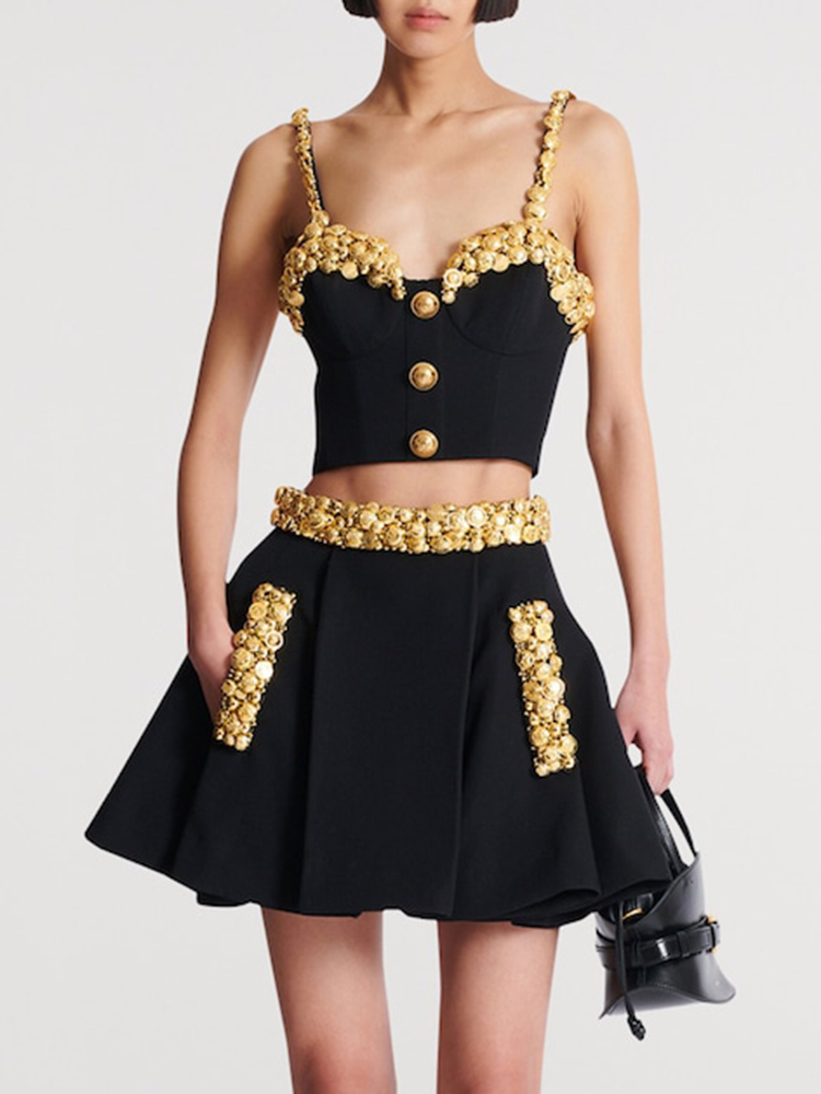 VC Black Two Piece Set Dress w - đánh giá và giá Women Formal Wear Black