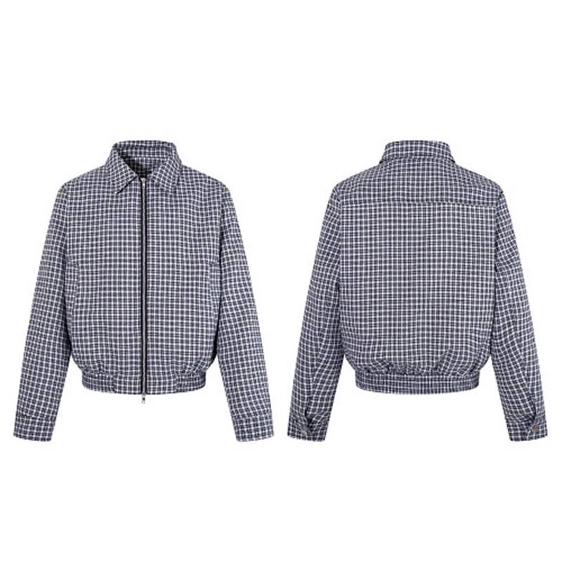 Plaid Check Lapel Zip Up Jacke - đánh giá và giá Tailored Coat Wool