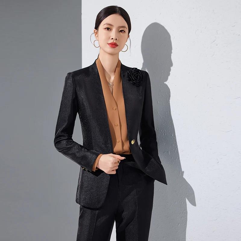 Women Blazer Pants Sets Gold A - đánh giá và giá Women'S Office Formal Wear For Ladies