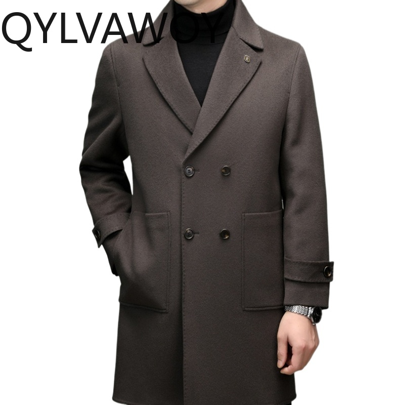 QYLVAWOY 93% Wool Cashmere Men - đánh giá và giá Tailored Coat Wool